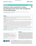 Predictive value of proteomic markers for advanced rectal cancer with neoadjuvant chemoradiotherapy