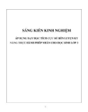 SÁNG KIẾN KINH NGHIỆM - ÁP DỤNG DẠY HỌC TÍCH CỰC ĐỂ RÈN LUYỆN KỸ NĂNG THỰC HÀNH PHÉP NHÂN CHO HỌC SINH LỚP 3