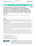 Construction of a novel model based on cell-in-cell-related genes and validation of KRT7 as a biomarker for predicting survival and immune microenvironment in pancreatic cancer