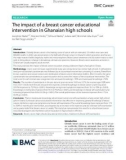 The impact of a breast cancer educational intervention in Ghanaian high schools