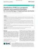 Identification of HM13 as a prognostic indicator and a predictive biomarker for immunotherapy in hepatocellular carcinoma