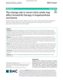 The change rate in serum nitric oxide may affect lenvatinib therapy in hepatocellular carcinoma