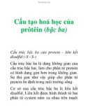 Cấu tạo hoá học của prôtêin (bậc ba)