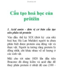 Cấu tạo hoá học của prôtêin