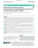 Expressional variations of Kaiso: An association with pathological characteristics and field cancerization of OSCC