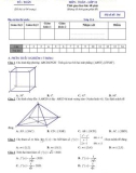 Đề thi học kì 2 môn Toán 11 năm 2019-2020 - Trường THPT Lương Văn Cù
