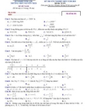 Đề thi thử tốt nghiệp THPT năm 2021 môn Toán có đáp án - Trường THPT Nguyễn Trãi