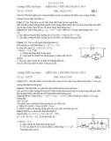 Đề kiểm tra 1 tiết môn Vật lí 11 năm 2014 - THPT An Phước