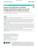 Impact of hemodynamic instability during cytoreductive surgery on survival in high-grade serous ovarian carcinoma