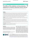 The effect of Nrf2 deletion on the proteomic signature in a human colorectal cancer cell line