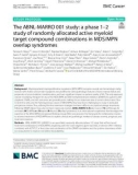 The ABNL-MARRO 001 study: A phase 1–2 study of randomly allocated active myeloid target compound combinations in MDS/MPN overlap syndromes