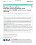 Study on influencing factors of anthracycline-induced subclinical cardiotoxicity in DLBCL patients administered (R)-CHOP