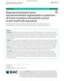 Deep learning-based tumor microenvironment segmentation is predictive of tumor mutations and patient survival in non-small-cell lung cancer