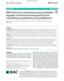 BMP and activin membrane-bound inhibitor regulate connective tissue growth factor controlling mesothelioma cell proliferation