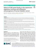 Values of OAS gene family in the expression signature, immune cell infiltration and prognosis of human bladder cancer