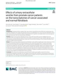 Effects of urinary extracellular vesicles from prostate cancer patients on the transcriptomes of cancer-associated and normal fibroblasts