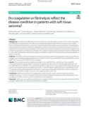 Do coagulation or fibrinolysis reflect the disease condition in patients with soft tissue sarcoma?