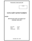 Sáng kiến kinh nghiệm THCS: Rèn kĩ năng viết văn nghị luận cho học sinh lớp 9