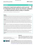 Long-term treatment patterns and survival in metastatic breast cancer by intrinsic subtypes – an observational cohort study in Sweden