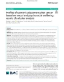 Profiles of women's adjustment after cancer based on sexual and psychosocial wellbeing: Results of a cluster analysis