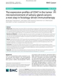 The expression profiles of CD47 in the tumor microenvironment of salivary gland cancers: A next step in histology-driven immunotherapy