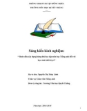 Sáng kiến kinh nghiệm: Bước đầu xây dựng hứng thú học tập môn học Tiếng Anh đối với học sinh khối lớp 3