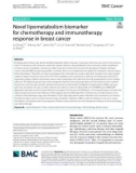 Novel lipometabolism biomarker for chemotherapy and immunotherapy response in breast cancer