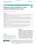 Diagnostic value of circN4BP2L2 in type I and type II epithelial ovarian cancer