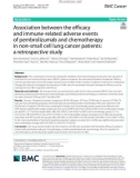 Association between the efcacy and immune-related adverse events of pembrolizumab and chemotherapy in non-small cell lung cancer patients: A retrospective study