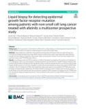 Liquid biopsy for detecting epidermal growth factor receptor mutation among patients with non-small cell lung cancer treated with afatinib: A multicenter prospective study