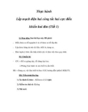 Giáo án Vật lý lớp 9 - Thực hành Lắp mạch điện hai công tắc hai cực điều khiển hai đèn (Tiết 1)