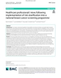 Healthcare professionals' views following implementation of risk stratification into a national breast cancer screening programme