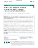 PCDH1, a poor prognostic biomarker and potential target for pancreatic adenocarcinoma metastatic therapy