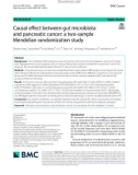 Causal effect between gut microbiota and pancreatic cancer: A two-sample Mendelian randomization study