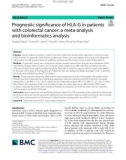 Prognostic significance of HLA-G in patients with colorectal cancer: A meta-analysis and bioinformatics analysis