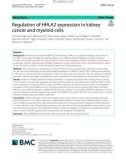 Regulation of HHLA2 expression in kidney cancer and myeloid cells