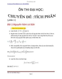 ÔN THI ĐẠI HỌC TÍCH PHÂN