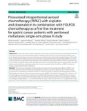 Pressurized intraperitoneal aerosol chemotherapy (PIPAC) with cisplatin and doxorubicin in combination with FOLFOX chemotherapy as a first-line treatment for gastric cancer patients with peritoneal metastases: Single-arm phase II study