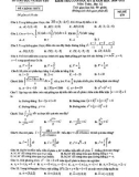 Đề thi học kì 2 môn Toán lớp 12 năm 2020-2021 có đáp án - Sở GD&ĐT Bình Dương