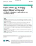 First-line treatment with TKI plus brain radiotherapy versus TKI alone in EGFRmutated non-small cell Lung cancer with brain metastases: A systematic review and meta-analysis