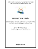 Sáng kiến kinh nghiệm: Một số biện pháp để nâng cao chất lượng cho trẻ 5-6 tuổi làm quen với chữ cái (2010-2011)- TMN thị trấn Lam Sơn