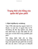 Trạng thái cân bằng của quần thể giao phối 1. Định luậtHardy-weinberg Năm 1908,