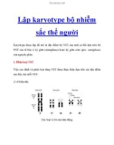 Lập karyotype bộ nhiễm sắc thể người