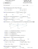 Đề kiểm tra khảo sát lần 6 năm 2018 môn Toán - Sở GD&ĐT Hà Nội - Mã đề 218