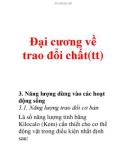 Đại cương về trao đổi chất(tt)