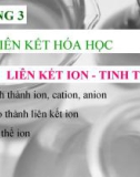 Bài giảng điện tử môn hóa học: liên kết ion