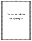 Cửa xoay hai chiều cho căn hộ chung cư