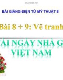 Bài giảng Vẽ tranh đề tài ngày Nhà giáo ViệtNam - Mỹ thuật 8 - GV.T.Ánh Hồng