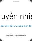 Bài giảng Truyền nhiệt: Trao đổi nhiệt đối lưu không biến đổi pha - Trần Nam Dương và Ngô Quang Nguyên