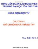 Bài giảng điện - Điện tử: Khí cụ đóng cắt bằng tay